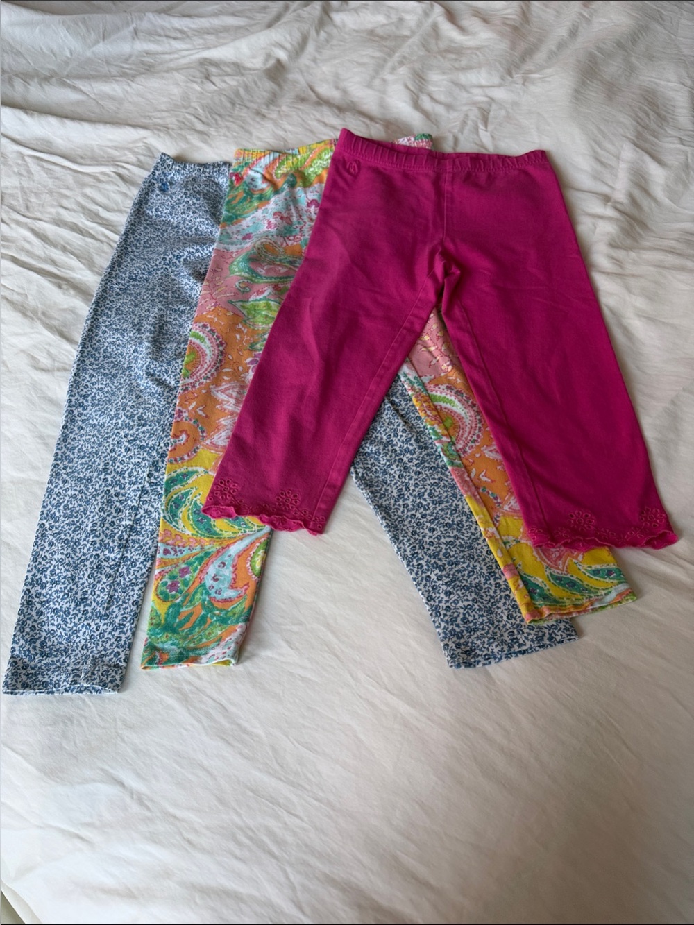 Polo by Ralph Lauren Girls Leggings Set - Fuchsia, Multi, Blue Floral